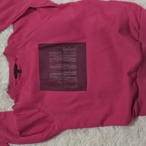Pink Sweatshirt with Graphic Detail
